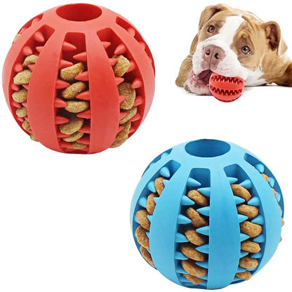 Interactive Dog Chew Toy Tooth Cleaning Rubber Ball