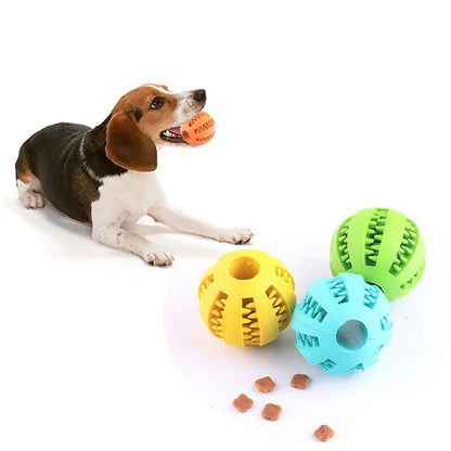 Interactive Dog Chew Toy Tooth Cleaning Rubber Ball